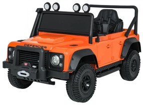 Jipe elétrico para Crianças 24V Land Rover Defender 110 SVX Concept Rodas Espuma EVA, Assento couro ecológico Laranja