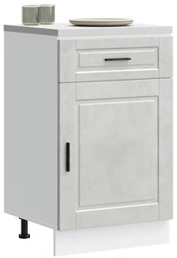 vidaXL Armário base cozinha Porto derivados madeira cinzento cimento