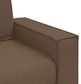 Sofá de 2 lugares marrom 140 cm tecido