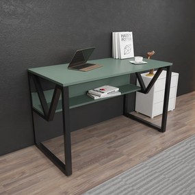 Secretária Lona – Verde/Preto – 120x72,8x60 cm