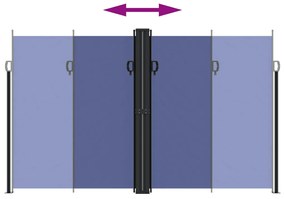 Toldo lateral retrátil 200x1200 cm azul