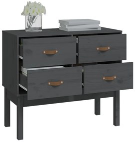 Mesa consola 90x40x78 cm madeira de pinho maciça cinza