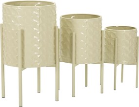 CONJUNTO DE 3 VASOS CREME Ø 36X56,5-30X48,5-24X37,5 CM (PLANTAS NÃO INCLUIDAS)