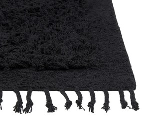 Tapete de algodão preto 80 x 150 cm BITLIS Beliani