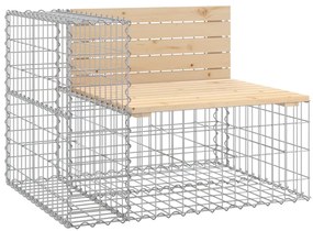 Banco de jardim c/ design gabião 287x71x65,5 cm pinho maciço