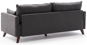 Sofá de 3 Lugares Bella – Antracite – 208x85x81 cm