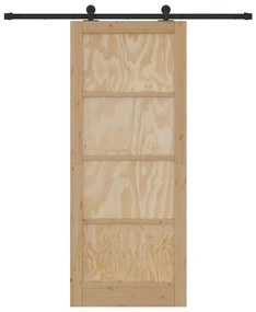 Porta de Correr vidaXL com Conjunto de Ferragens 86x211 cm Madeira Mac
