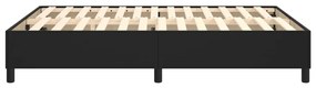 Estrutura de cama 140x200 cm couro artificial preto