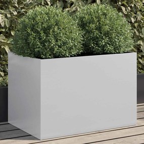 Vaso/floreira 62x40x39 cm aço galvanizado prateado