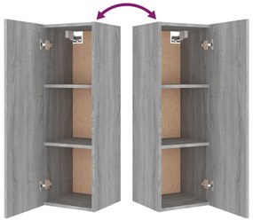 Conjunto móveis de TV 5 pcs madeira processada sonoma cinza