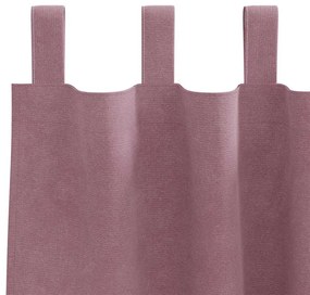 Cortinas Blackout vidaXL com Laços de Pendurar 2 pcs Veludo Rosa Escur