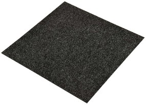 vidaXL Tapete 20 pcs Preto 50 x 50 x 0,5 cm Betume