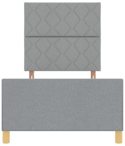 Cama vidaXL Cinzento-claro 100x200 cm Tecido