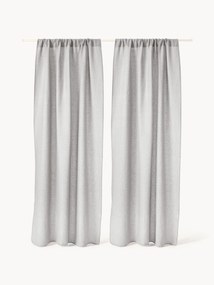 Cortinas semitransparentes com bainha de túnel Harmony, 2 uni.