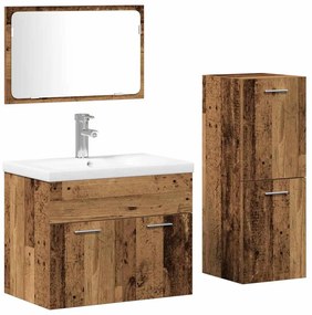 Conjuntos Outros 3 pcs Madeira Antiga 30 x 30 x 80 cm