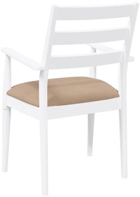 Cadeiras de jantar com almofadões 2 pcs madeira maciça branco
