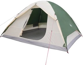 Tenda de campismo cúpula para 6 pessoas impermeável verde