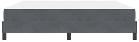 Cama box spring com colchão Cinza Escuro 180 x 200 cm Veludo