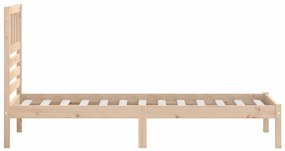 Estrutura de cama de solteiro 90x190 cm pinho maciço