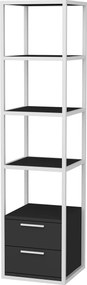 Estante Robbins – Branco e Antracite – 39x39x160 cm
