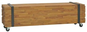 vidaXL Suporte de TV 110x30x32,5 cm madeira de teca maciça
