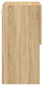 Móvel de TV com luzes LED 30,5x30x60 cm carvalho sonoma