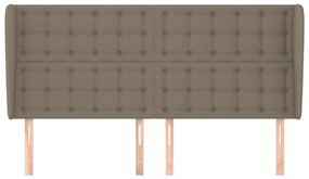 Cabeceira cama abas tecido 183x23x118/128 cm cinza-acastanhado