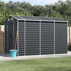 vidaXL Abrigo de jardim 191x300x198 cm aço galvanizado antracite