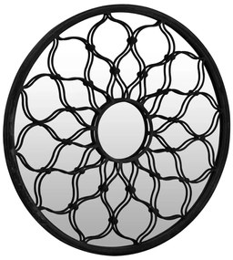 Espelho de jardim p/ uso exterior ferro 60x3 cm preto