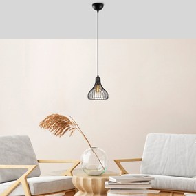 Candeeiro Suspenso Telyildo – Preto Antigo – 20 x 20 x 117 cm