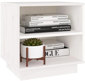 Mesas de cabeceira 2 pcs 40x34x40 cm pinho maciço branco