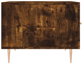 Mesa centro 2 pcs 50x50x40 cm madeira processada cor fumado
