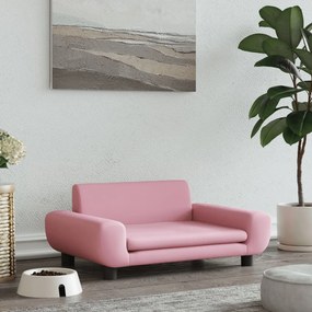 vidaXL Cama para cães 70x45x33 cm veludo rosa