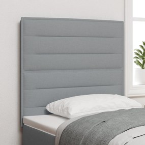 Cabeceira Design Linhas Cinza Claro 90 cm Tecido