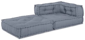 Puff Modular Cinza 70x70x54 em Tecido