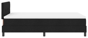 Cama Box Spring com Colchão e LED Preto 120x190 cm Tecido