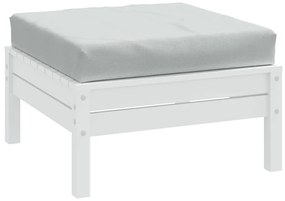 vidaXL Almofadão p/ paletes 60x60x9,5 cm mesclado tecido cinza-claro