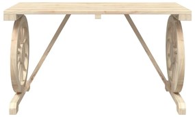3 pcs conjunto de jantar p/ jardim madeira de abeto maciça