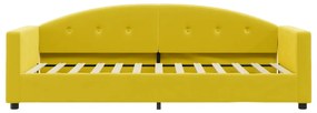 Sofá-cama com colchão 80x200 cm veludo amarelo
