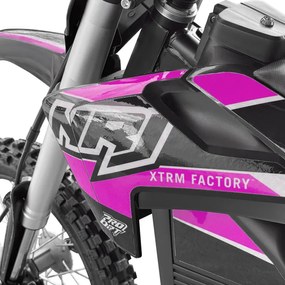 MOTO CROSS elétrica para crianças Bateria de lítio de 1000W NRJ 12/10 Rosa