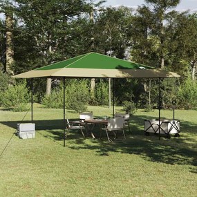 Tenda de Toldo Verde 400 x 400 x 227 / 236 / 245 cm Tecido Oxford