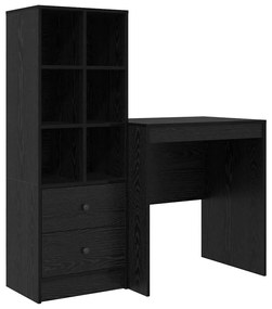 Mesa com Armazenamento Carvalho Preto Madeira de Engenharia
