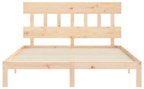 Cama sem colchão 160x200 cm madeira de pinho maciça