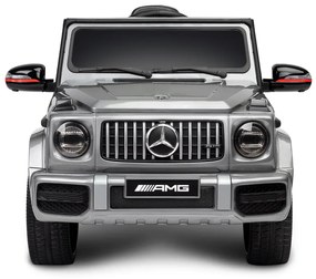 Carro elétrico para crianças 12V Mercedes G63 pneus de borracha, banco de couro Cinzento
