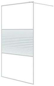 Divisória de chuveiro branco 115x195 cm vidro ESG transparente
