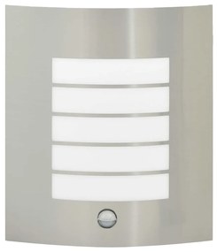 Luz de Parede Externa com Sensor 2 pcs Prata Aço Inoxidável IP44