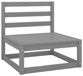 8 pcs conjunto lounge de jardim c/ almofadões pinho maciço