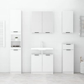 Armário de parede casa de banho 32x20x67 cm branco brilhante