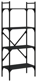 Estante c/ 4 prateleiras 56x31,5x138,5 cm deriv. madeira preto