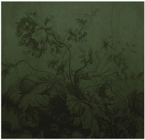 Papel de parede Gradient Flowers Verde